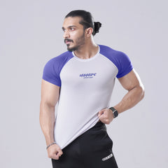 Active White-DGR Half Sleeve Tee