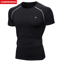 MuscleFit Black/White Compression TEE