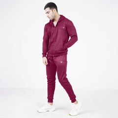 Poly Fleece Maroon Tracksuit