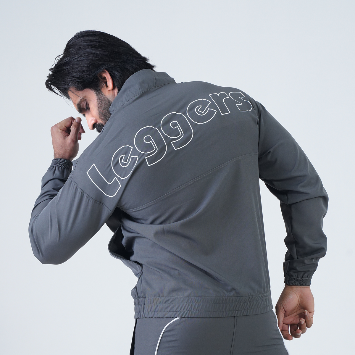 ATHLEISURE GRAY SPORTS JACKET