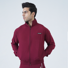 ATHLEISURE MAROON SPORTS JACKET