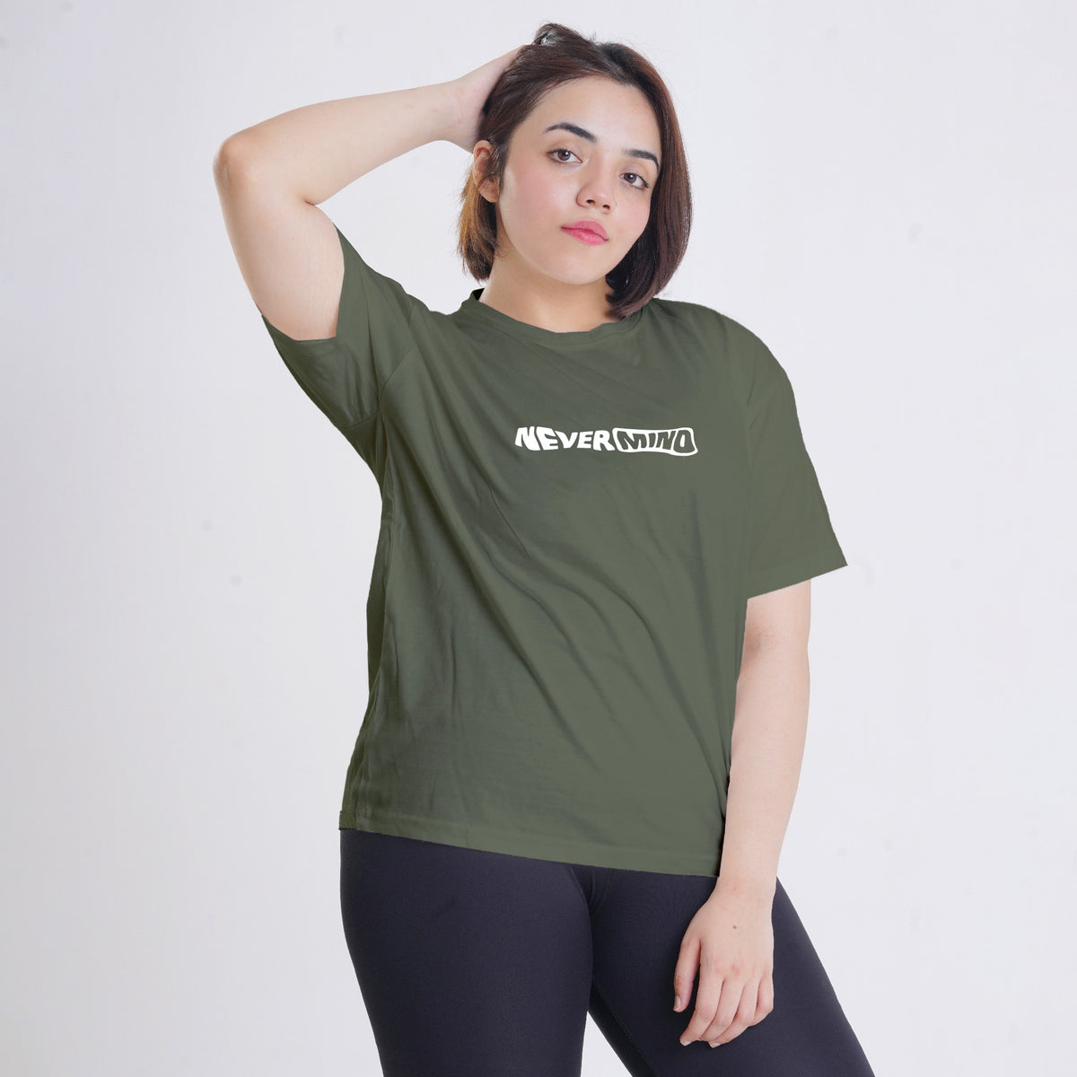 Nevermind Moss Women Oversized Tee