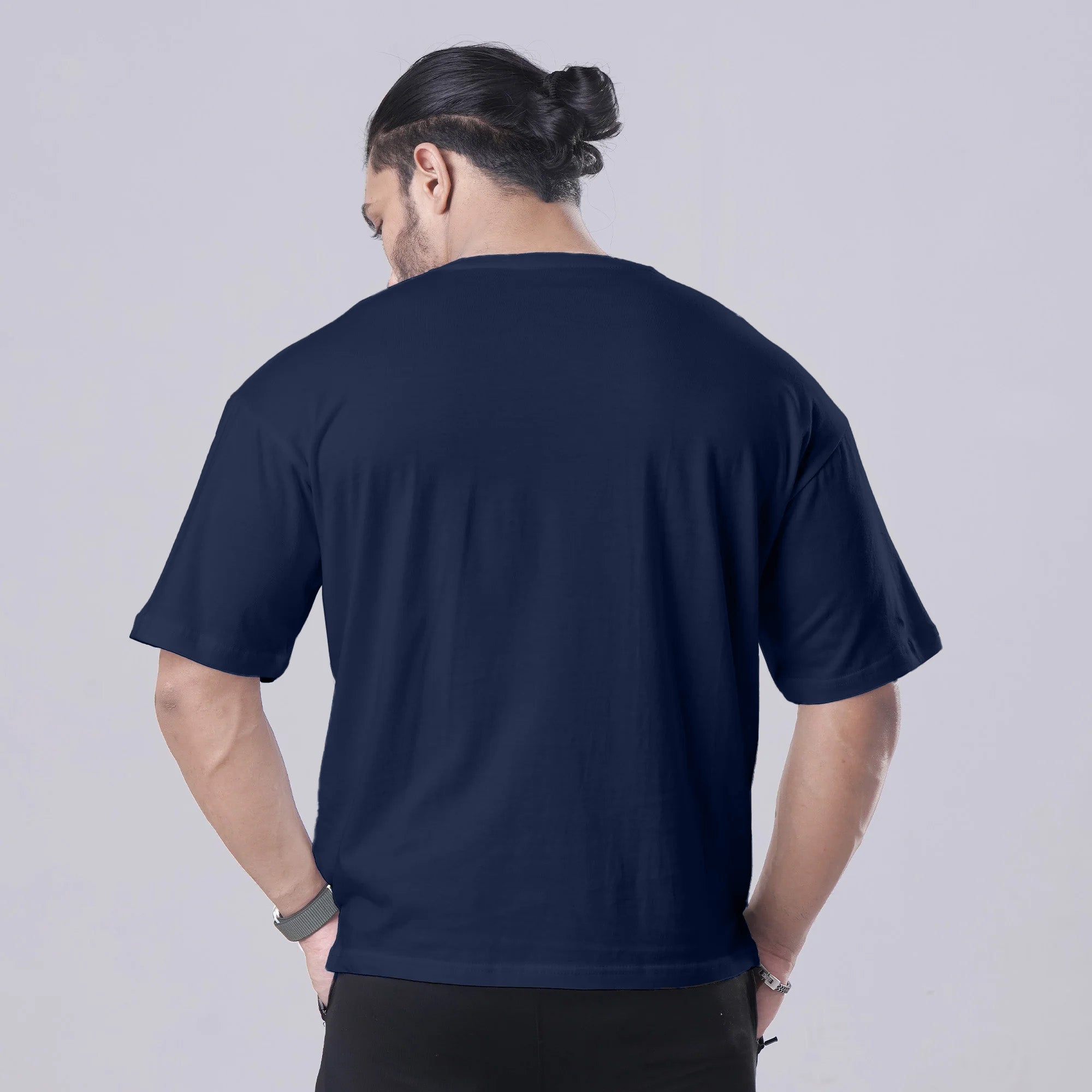 Dark Blue Nevermind Oversized Tee