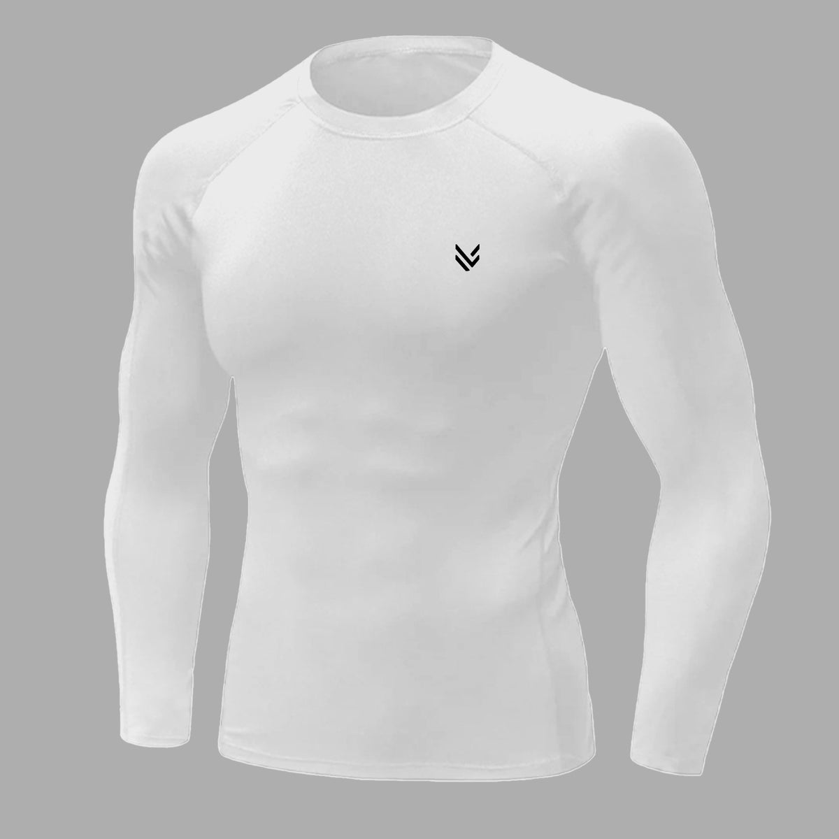 MuscleFit White Full Sleeve Compression Shirt