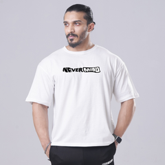 Nevermind White Oversized Tee